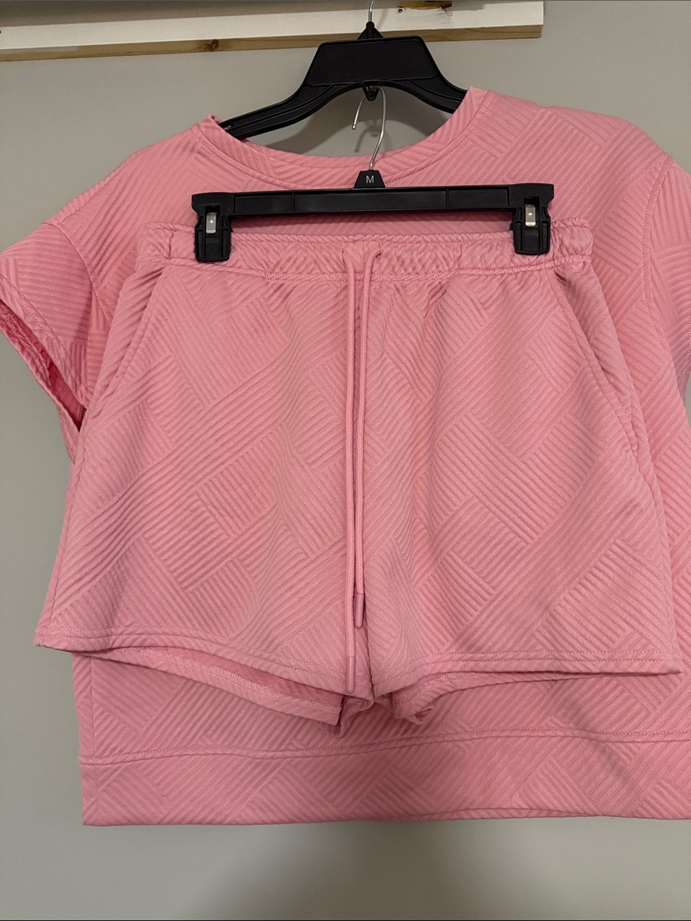 Pink Quilted Drawstring Women’s Shorts